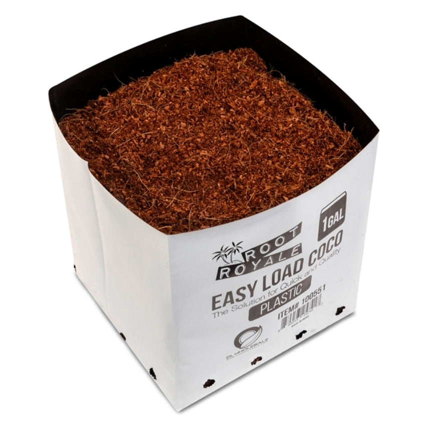 Root Go Case Root Royale Easy Load Coco Plastic Grow Bags 1 gal (64 piece case ...