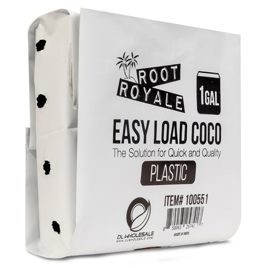 Root Royale Easy Load Coco Plastic Grow Bags 1 gal (64 piece case)