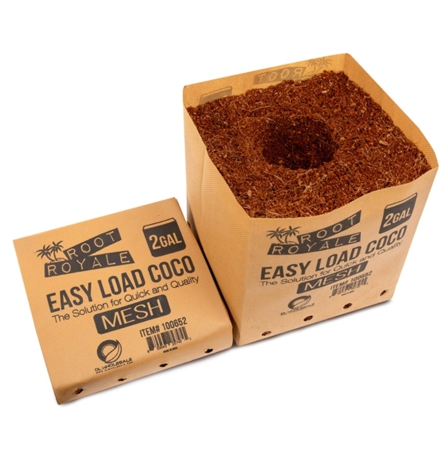 Root Royale Easy Load Coco Mesh Grow Bags 2 gal (30 piece case)