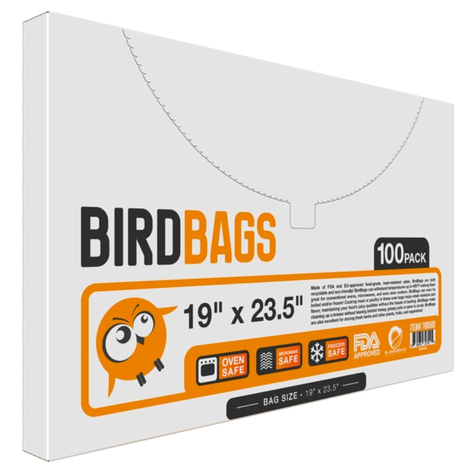 Bird Bags 5 Gallon Turkey Bags 19" x 23.5" (100 Pack)