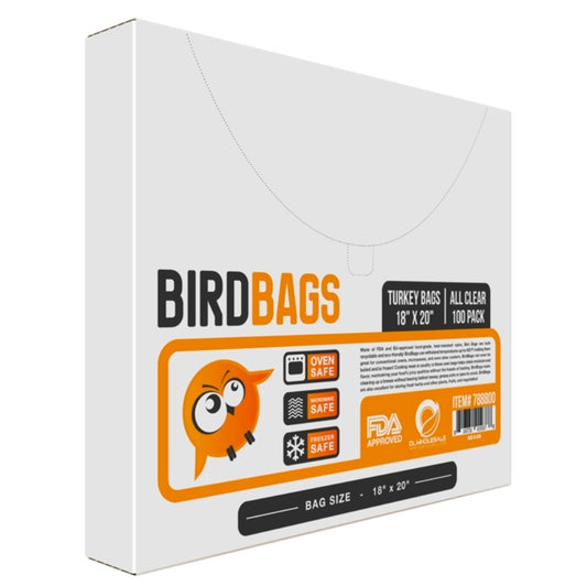 Bird Bags 3 Gallon Turkey Bags 18" x 20" (100 Pack)
