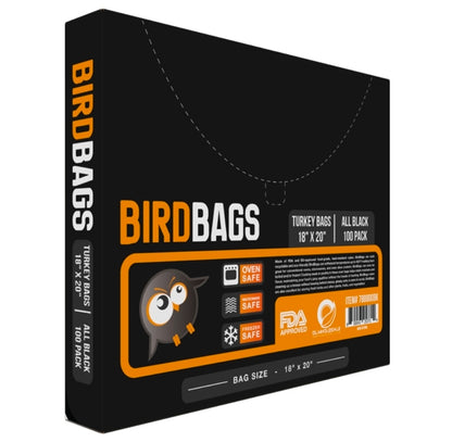 Bird Bags 3 Gallon Turkey Bags All Black 18" x 20" (100 Pack)