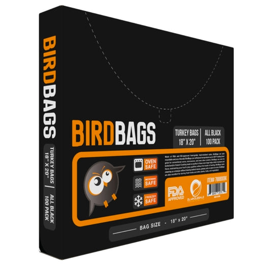 Bird Bags 3 Gallon Turkey Bags All Black 18" x 20" (100 Pack)